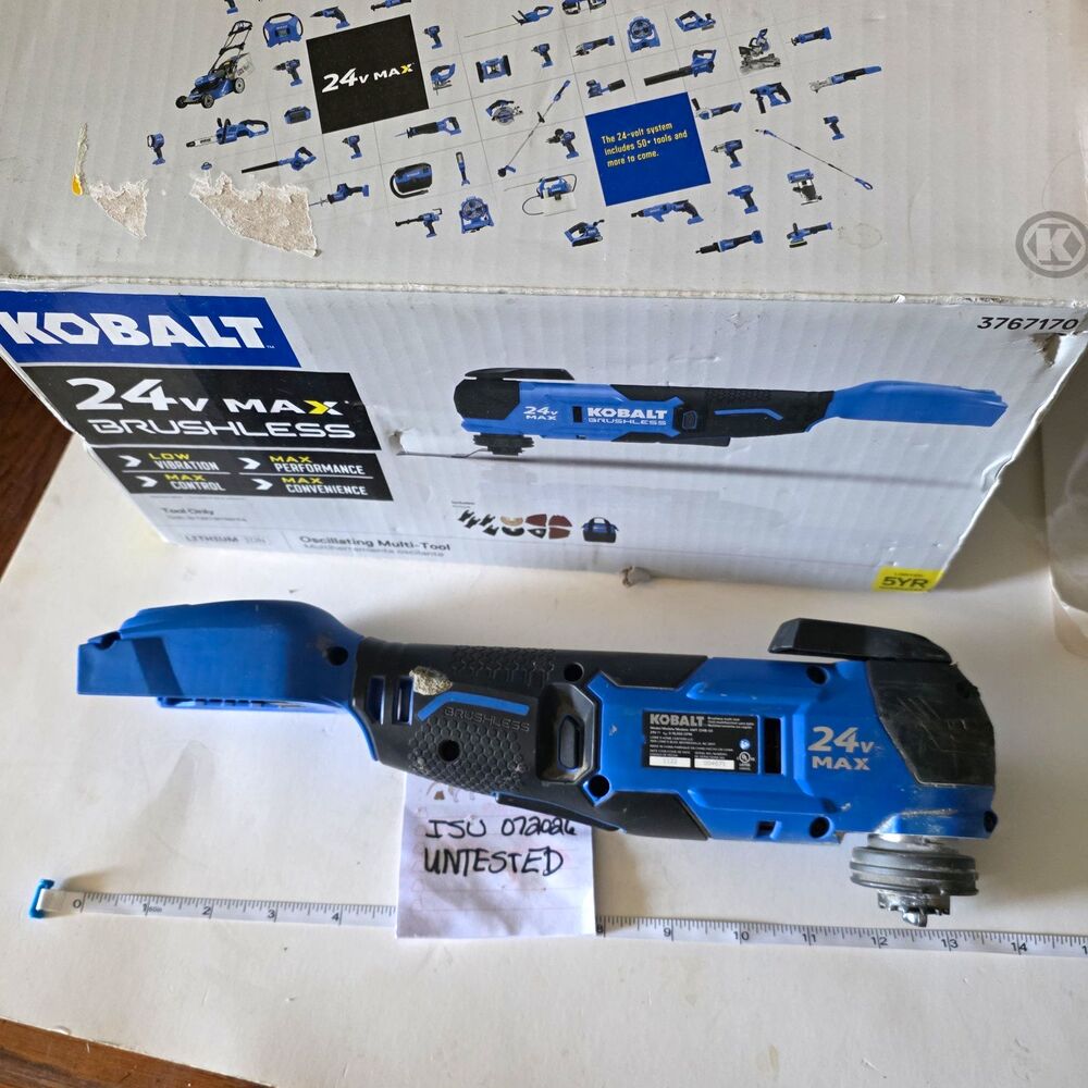Kobalt 24V MAX Brushless Oscillating Multi-Tool KMT 224B-03, Tool Only Untested